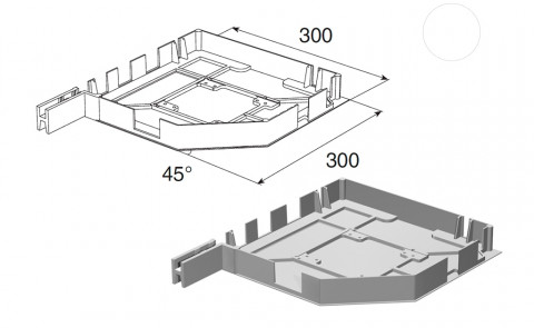 Крышка боковая RK300 белого цвета, RK30001