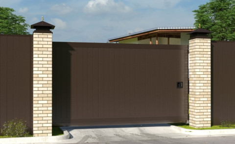 Откатные уличные ворота DoorHan 4000x2100
